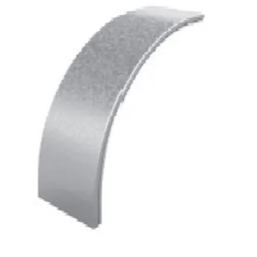 Крышка угла внешнего плавного 90 град. к лотку 50, толщина 0,7 мм, Сендзимир цинк