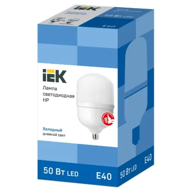 Лампа светодиодная HP 50Вт 230В 6500К E40 IEK