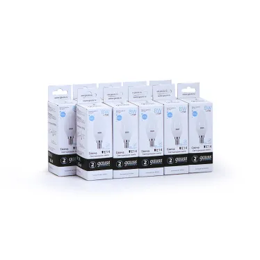 Лампа светодиодная LED 8 Вт 560 лм 6500К свеча холодный E14 AC 220В Elementary Gauss