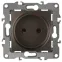 Розетка 2P, 16A-250В, Эра12, бронза, 12-2105-13