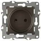 Розетка 2P, 16A-250В, Эра12, бронза, 12-2105-13