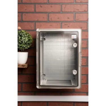 Бокс пластиковый с монтажной платой прозр. дверь 400х300х220 мм IP65 PROxima