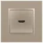Розетка HDMI, Эра Elegance, шампань, 14-3114-04