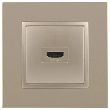 Розетка HDMI, Эра Elegance, шампань, 14-3114-04