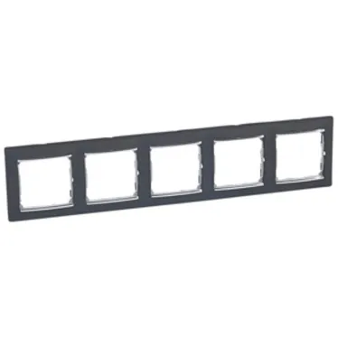 VALENA Рамка 5 постов горизонтальная ноктюрн/серебро