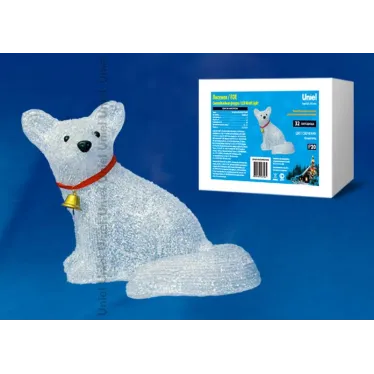 Фигура светодиодная Лисенок 32 светодиода 32,5*22*25 см цвет свечения-белый IP20 ULD-M3225-032/STA WHITE IP20 FOX