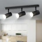 Светильник настенно-потолочный спот OL35-3 BK MR16 GU10 IP20 черный хром