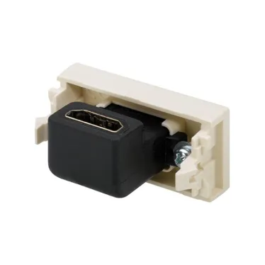 Разъем HDMI узкий (мама-мама) S27 слоновая кость