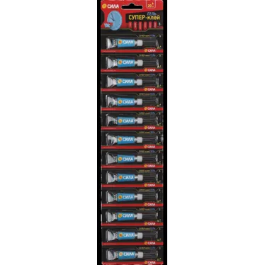 Супер-клей ГЕЛЬ 3 гр. лента BL-12 SSGBL12-3 СИЛА