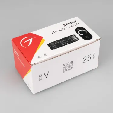 Диммер ARL-3022-OVAL-DIM Black (12-24V, 1x25A, ПДУ, RF) (ARL, IP20 Металл, 2 года)