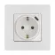 Розетка с заземлением с USB тип C - Etika - со шторками 16А 250В 1500мА 7,5Вт безвинтовые зажимы - белая
