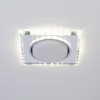 Светильник встраиваемый со светодиодной подсветкой DK LD50 MR GX53 зеркальный