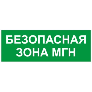 Пиктограмма INFO-SSA-124 350х130мм Безопасная зона МГН SSA-101/DPA-301