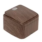 Выключатель 1-клавишный ОП Минск 10А с индикатором темное дерево