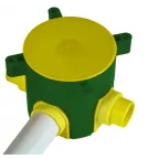 Коробка установочная 70х72мм в бетон пластиковые лапки