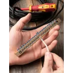 Шина 0 8х12 мм 125 Ампер (20 отверстий/крепеж по краям) латунь PROxima