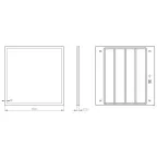 Светильник светодиодный ДВО/ДПО 50Вт с равномерной засветкой матовый 6500K 5000Лм «1% IP40 595x595 SPO-1-50-6K-M