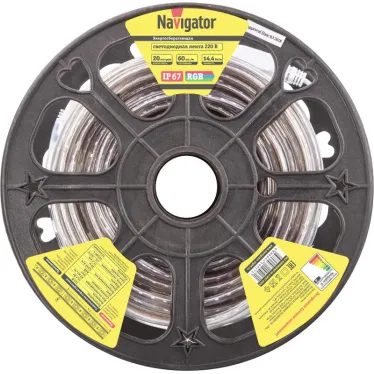 Лента светодиодная LEDx60/м 1м 14.4w/м 220в IP67 RGB