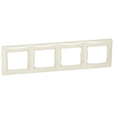 VALENA Рамка 4 поста горизонтальная слоновая кость