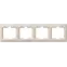 КВАРТА Рамка горизонтальная бежевая 4 поста