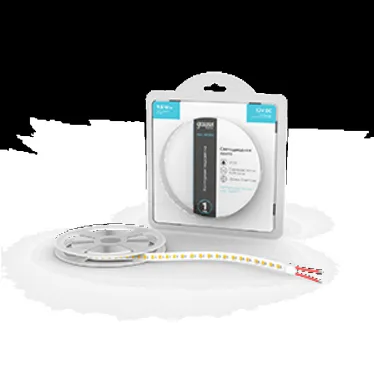 Лента светодиодная LED 2835/120-SMD 9.6 Вт/м 624 лм/м 4000К DC 12В IP20 8мм (блистер 5м) Basic Gauss