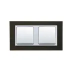 Рамка на 2 поста, S82N, венге - алюминий (дерево)