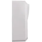 ЭТЮД Блок открытой установки Розетка с заземлением со шторками + Выключатель двухклавишный белый