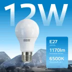 Лампа светодиодная LED 12 Вт 1170 лм 6500К А60 груша холодный E27 AC 220В Elementary Gauss