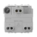 Avanti Розетка ''Белое облако'', 2P+E, с защитными шторками, 2 модульная