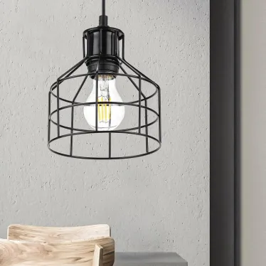 Подвес PL9 BK металл, E27, max 60W, d160 мм, черный (16/144)