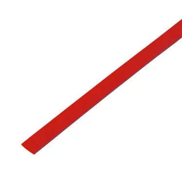 Трубка термоусаживаемая ТУТ 5,0/2,5 мм красная, 1 м