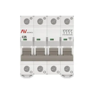 Выключатель автоматический AV-6 DC 4P 25A (C) 6kA AVERES