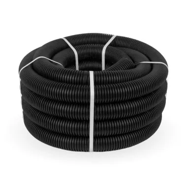 Труба гофрированная ПВХ легкая 350 Н черная с/з d40 мм (15 м/960 м уп/пал)