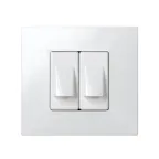 Кабельный выход с зажимом для кабеля узкий, S27, белый