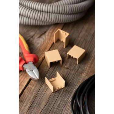 Соединитель (25х16) (4 шт) Plast PROxima под светлое дерево