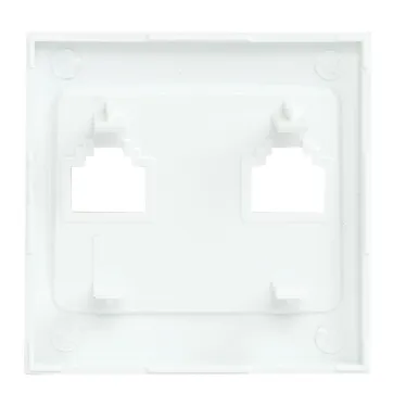 Валенсия лицевая панель розетки RJ-45 2-местная жемчуг