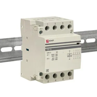 Контактор модульный КМ 32А 4NО (3 модуля) 24В АС PROxima