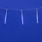 Занавес светодиодный фигурный Падающие звезды соединяемый 2,4х0,5м 8 подвесов 240 светодиодов Провод прозрачный ULD-E2405-240/DTK WHITE IP44 METEOR
