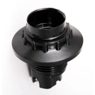 Пкб14-04-К11 Патрон карболитовый с кольцом, Е14, черный (50 шт), стикер на изделии, IEK