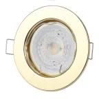 Светильник штампованный MR16,12V/220V, 50W золото ST1 GD