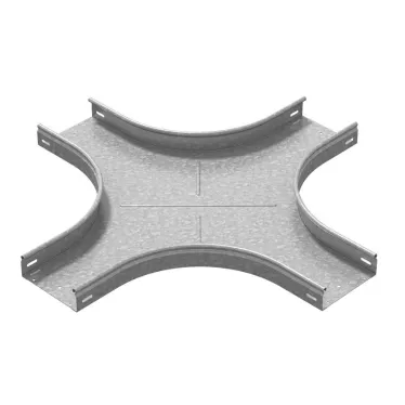 Разветвитель крестообразный плавный универсальный к лотку 300х80 радиус 200 мм, толщина 1,0 мм, Сендзимир цинк