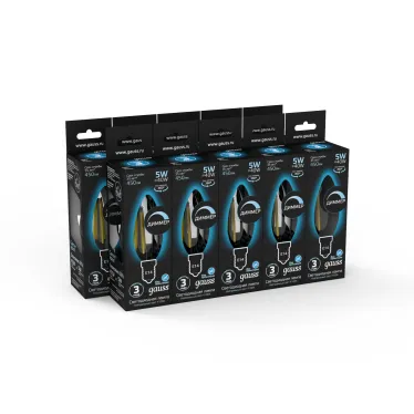 Лампа светодиодная LED 5Вт E14 220В 4100К свеча, диммируемая | 103801205-D | Gauss