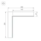 Угол SL-LINIA45-FANTOM внутренний (ARL, Металл)
