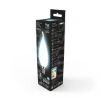 Лампа светодиодная Filament Свеча на ветру 9W 610lm 4100К Е14 milky LED 1/10/50 | 104201209 | Gauss