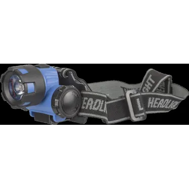 Фонарь светодиодный NPT-H12-3AAA 1Вт LED 80лм 100м налобный пластик