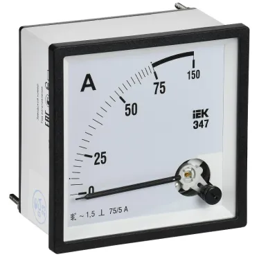 Амперметр Э47 75/5А класс точности 1,5 96х96мм