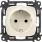 Valena ALLURE Розетка силовая 2К+З 16А 250В винтовые зажимы слоновая кость