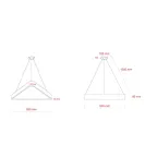 Светильник LED Geometria Delta SPO-151-B-40K-030 30Вт 4000К IP40 черный подвесной драйвер внутри
