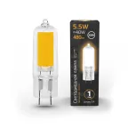 Лампа светодиодная LED G4 AC220-240V 5.5W 480lm3000K Glass | 107807105 | Gauss