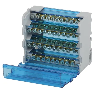 Шины на DIN-рейку в корпусе (кросс-модуль) ШНК 4х11 3L+PEN